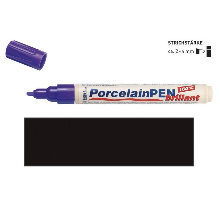 Porcelain and glass pen KREUL BRILLANT black