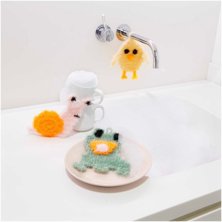 Rico design crochet set for making washcloths Creative Bubble Small animals