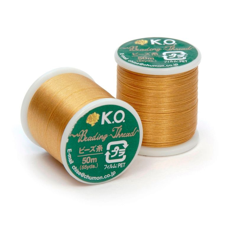 K.O. beading thread B 50m gold No.2