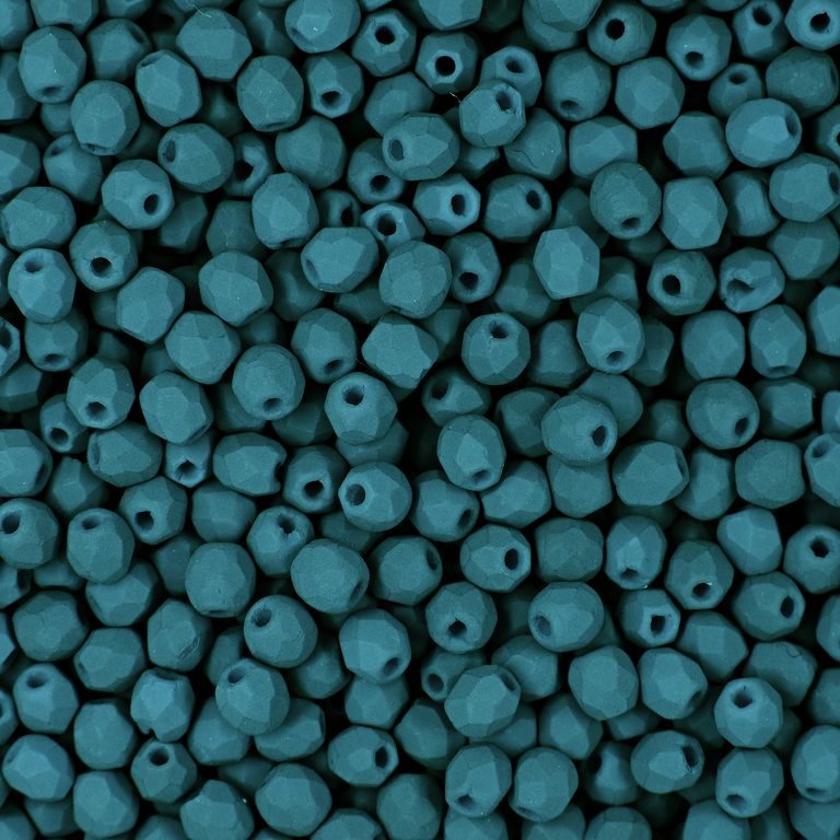 Brúsené koráliky 3mm Dark Teal