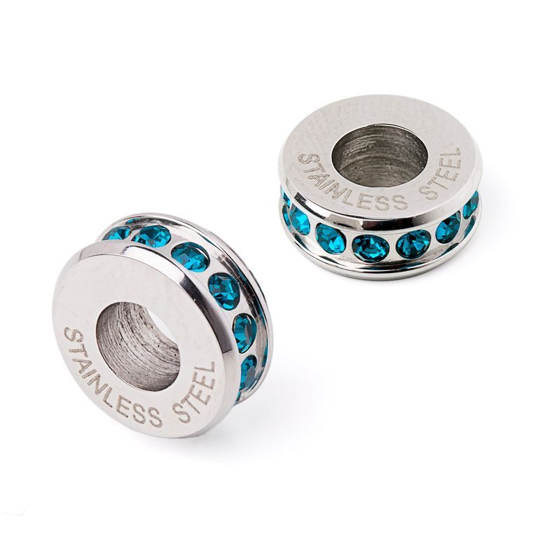 Stainless steel bead with large center hole No.63