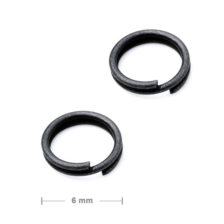 Double jump ring 6mm anthracite