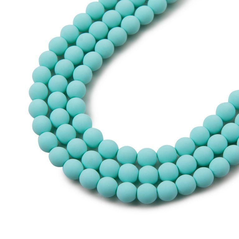 České stláčané korálky Estrela BONDELI 4 mm soft mint