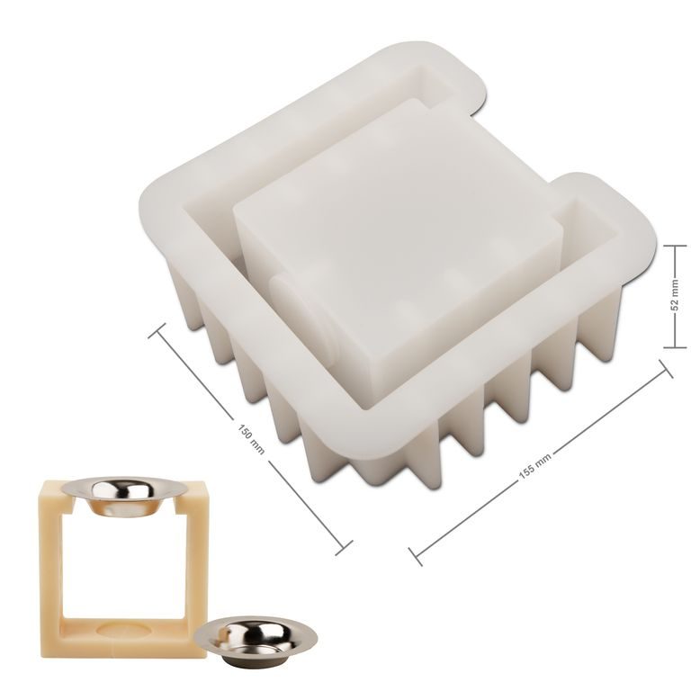 Manumi set of silicone molds for casting creative matter 155 x 150 x 52 mm and 2 bowls for scented waxes ⌀88 mm for making an aroma lamp