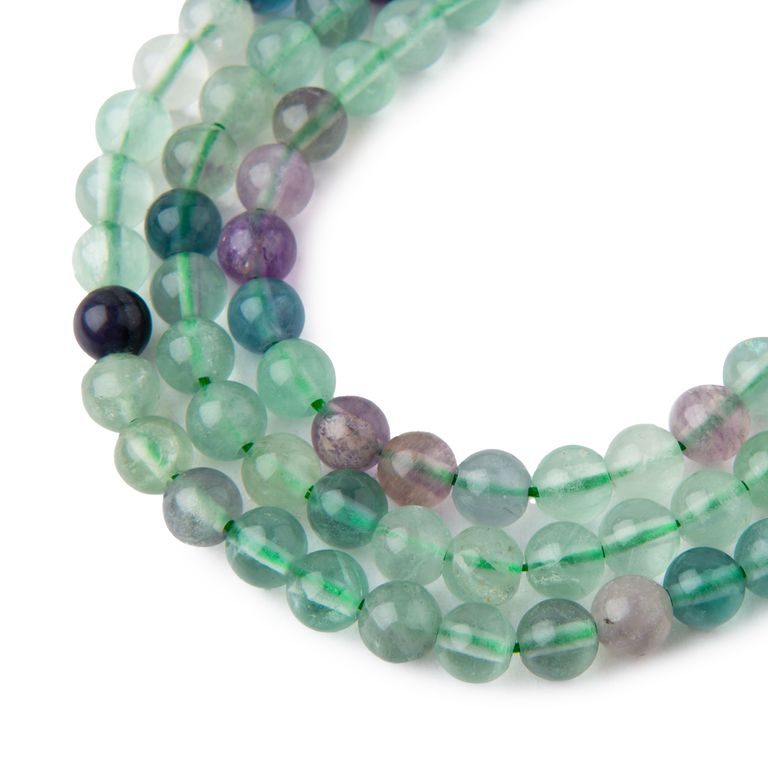 Rainbow Fluorite beads 6mm