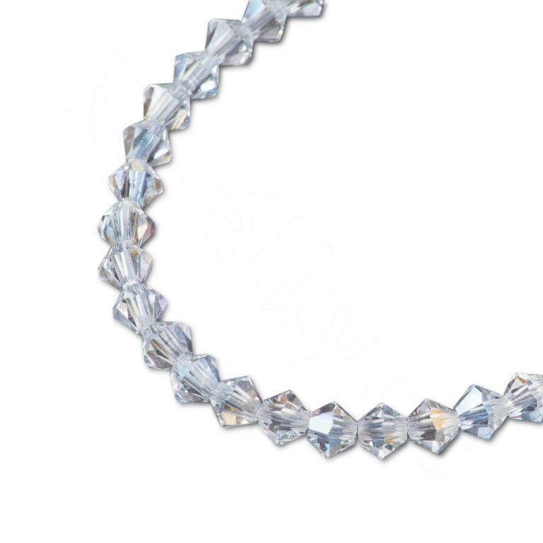 Preciosa MC perle Rondelle 3mm Crystal Argent Flare