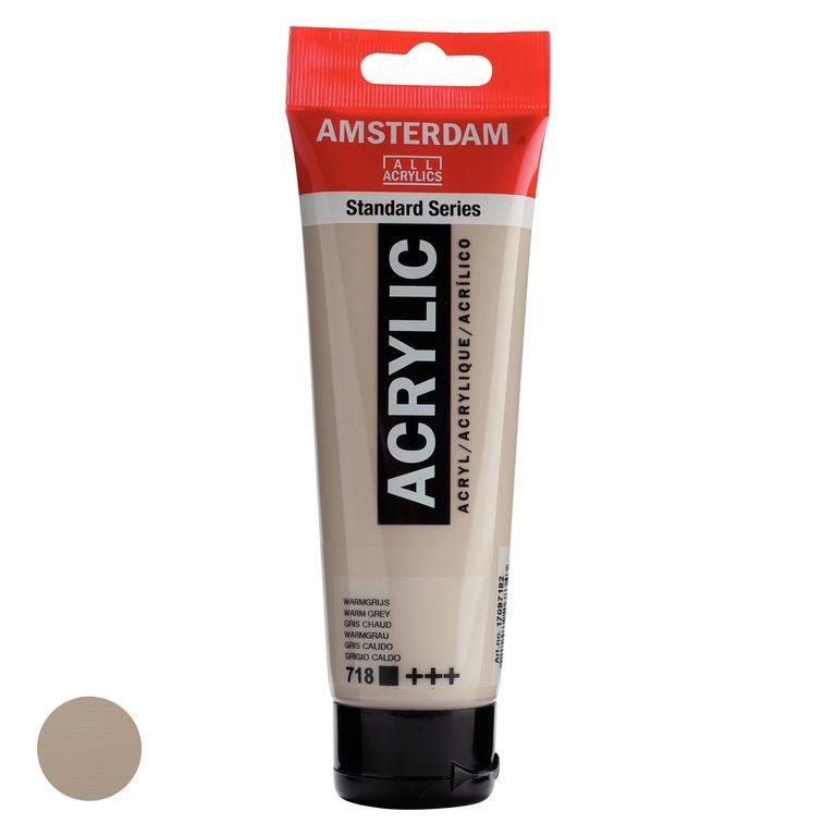 Amsterdam acrylic paint in a tube Standart Series 120 ml 718 Warm Grey