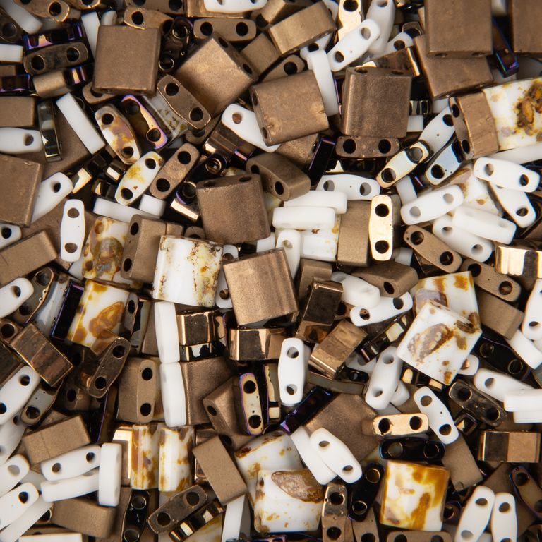 Miyuki Tila glass bead mix Pebbles