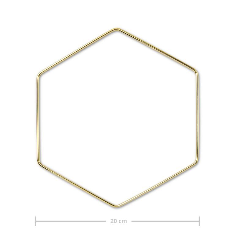 Metal frame hexagon for macramé 20cm