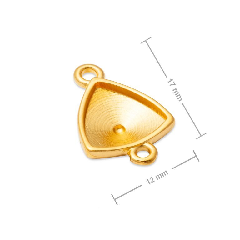 Manumi connector with a setting for SWAROVSKI 4799 9,2x9,4 gold-plated