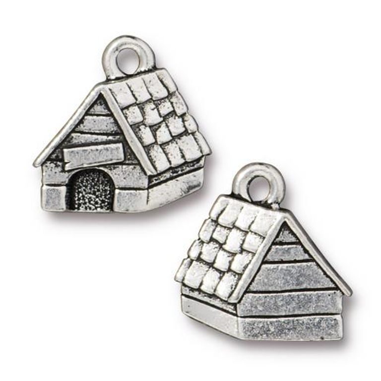 TierraCast pendant Dog House antique silver