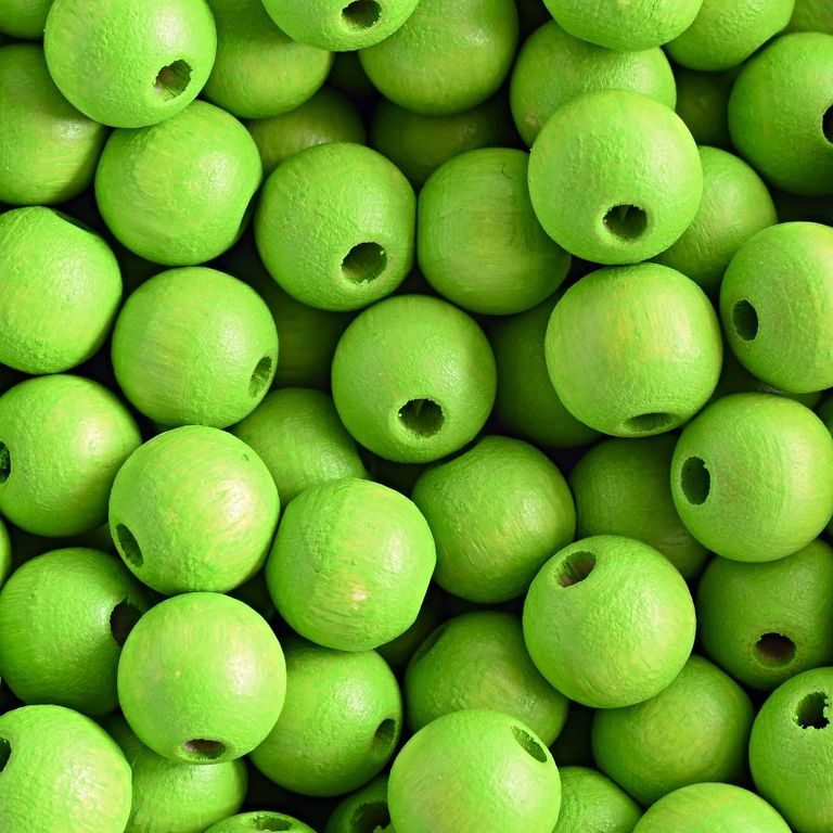 Manumi mărgele rotunde din lemn 8mm verde deschis