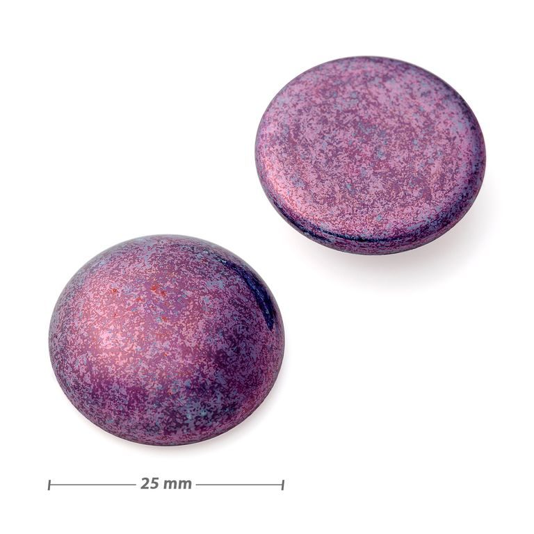 Czech glass cabochon 25mm vega