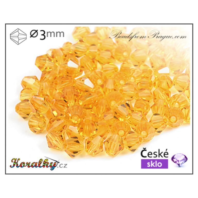 Czech crystal bicone beads 3mm No.23