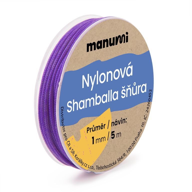 Nylon cord for Shamballa bracelets 1mm/5m purple No.25