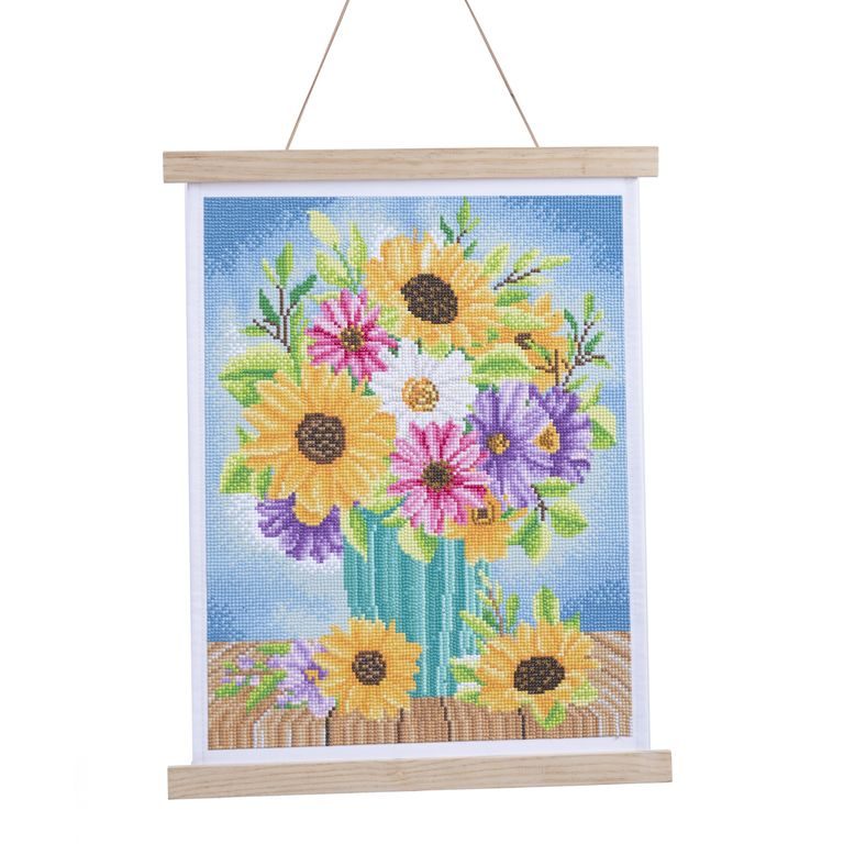 Diamond painting with hanger bars Spring bouquet 35x45cm