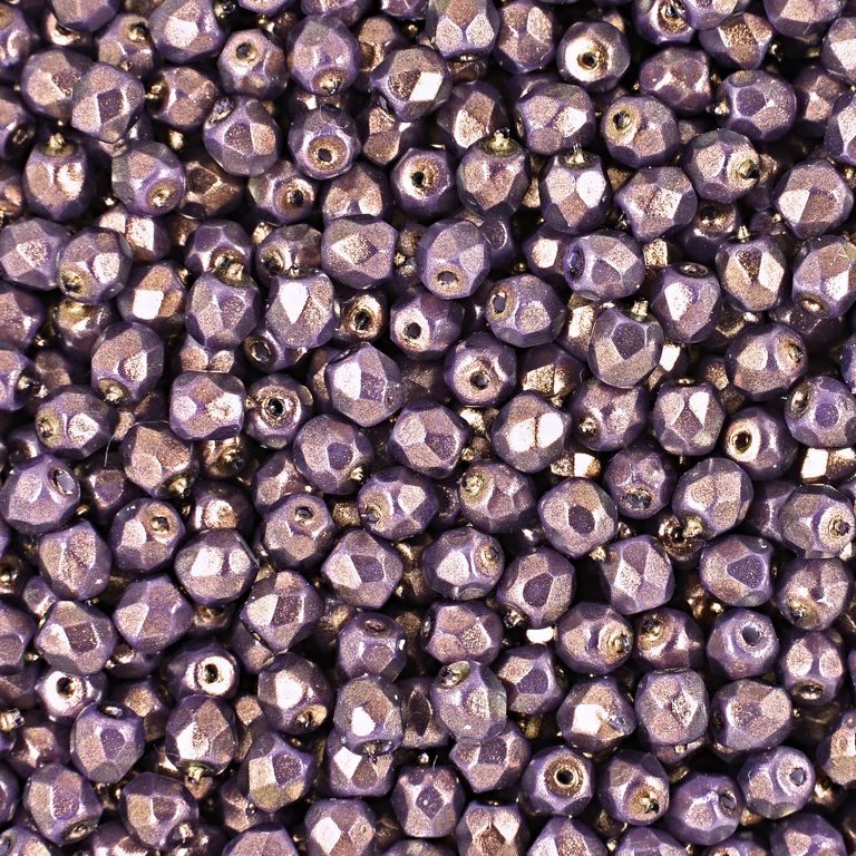 Glass fire polished beads 3mm Halo Ethereal Regal