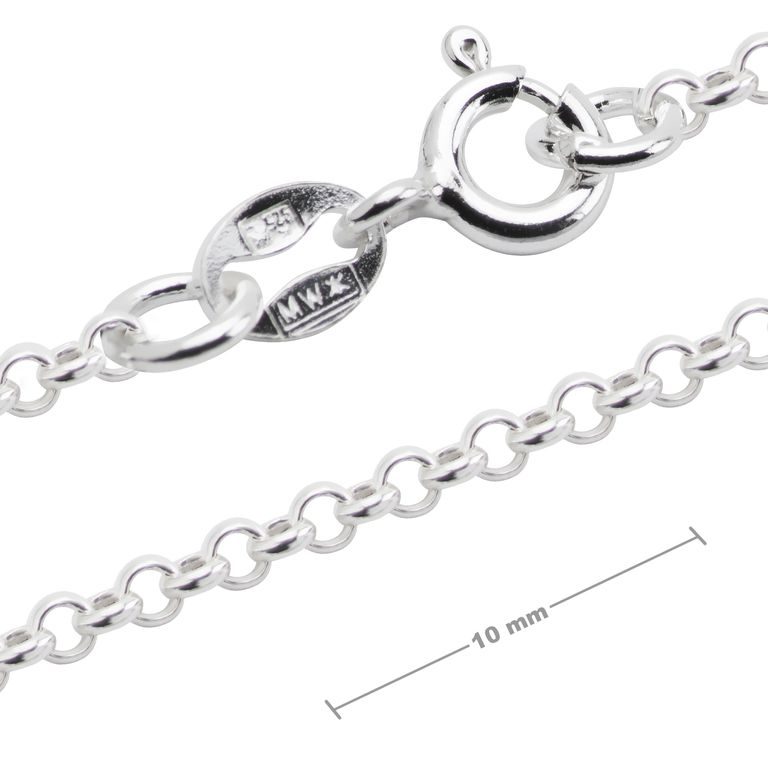 Sterling silver 925 chain with rolo clasp 50cm No.575