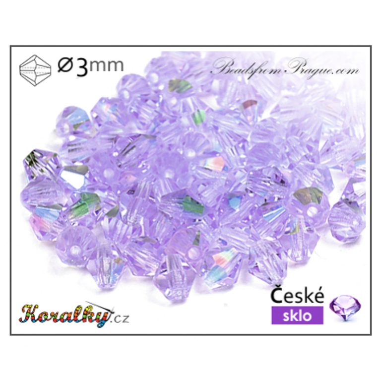 Czech crystal bicone beads 3mm No.21