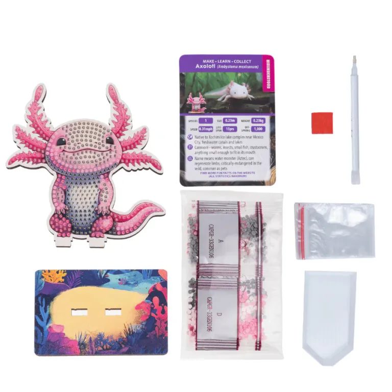 Diamantové malování postava axolotl