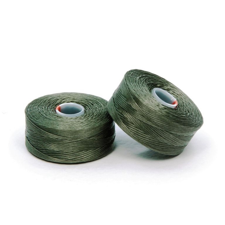 S-lon nylon beading thread D 71m olive No.7