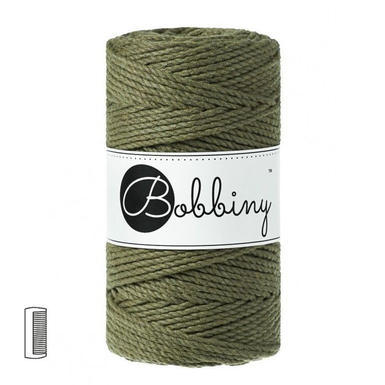 Bobbiny Macramé příze Regular 3PLY 3mm Avocado