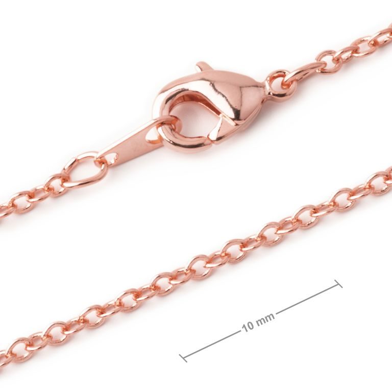 Bižuterní řetízek se zapínáním 45cm rose gold č.77