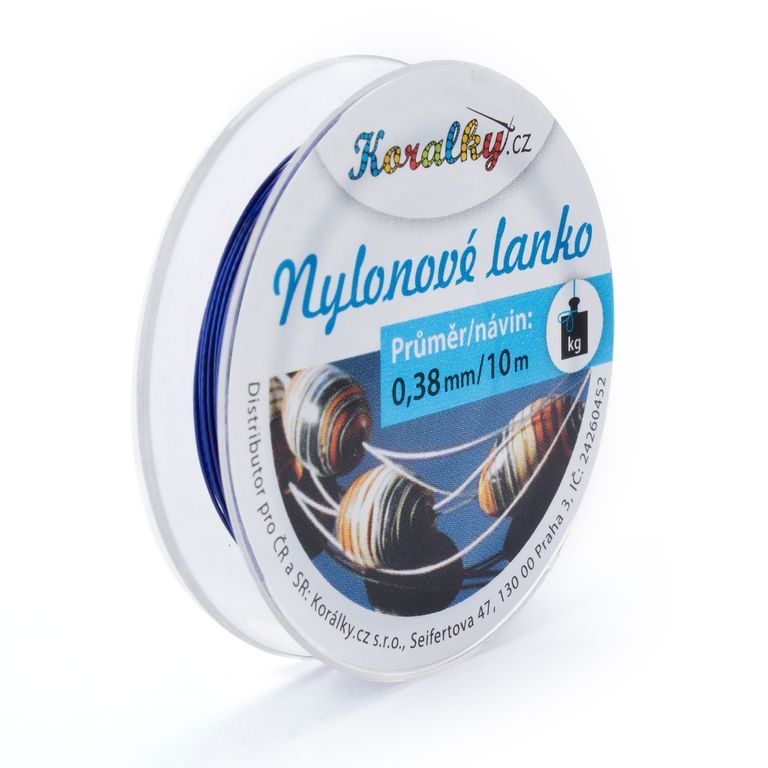 Nylonové lanko 0,38mm/10m modré