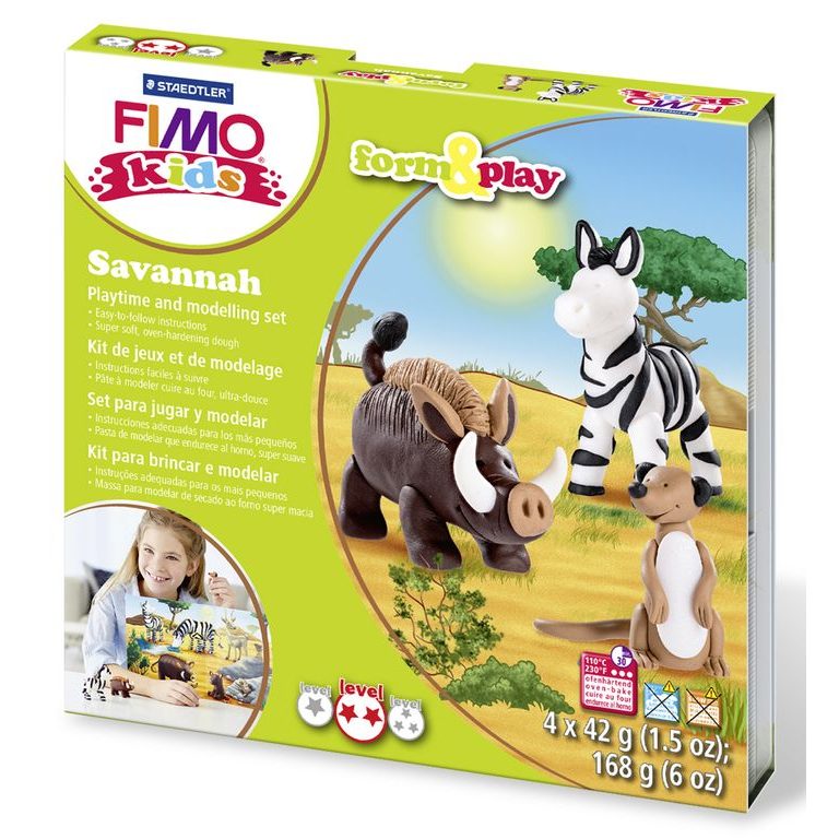 FIMO Kids Form&Play sada Zvířátka savana