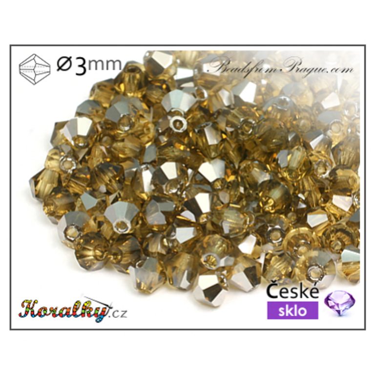 Czech crystal bicone beads 3mm No.25