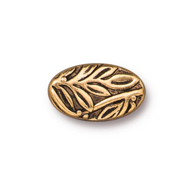 TierraCast bead Botanical antique gold