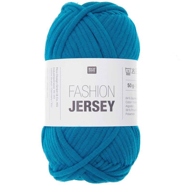 Rico design háčkovacia šnúra Fashion Jersey odtieň 028 tmavo tyrkysová