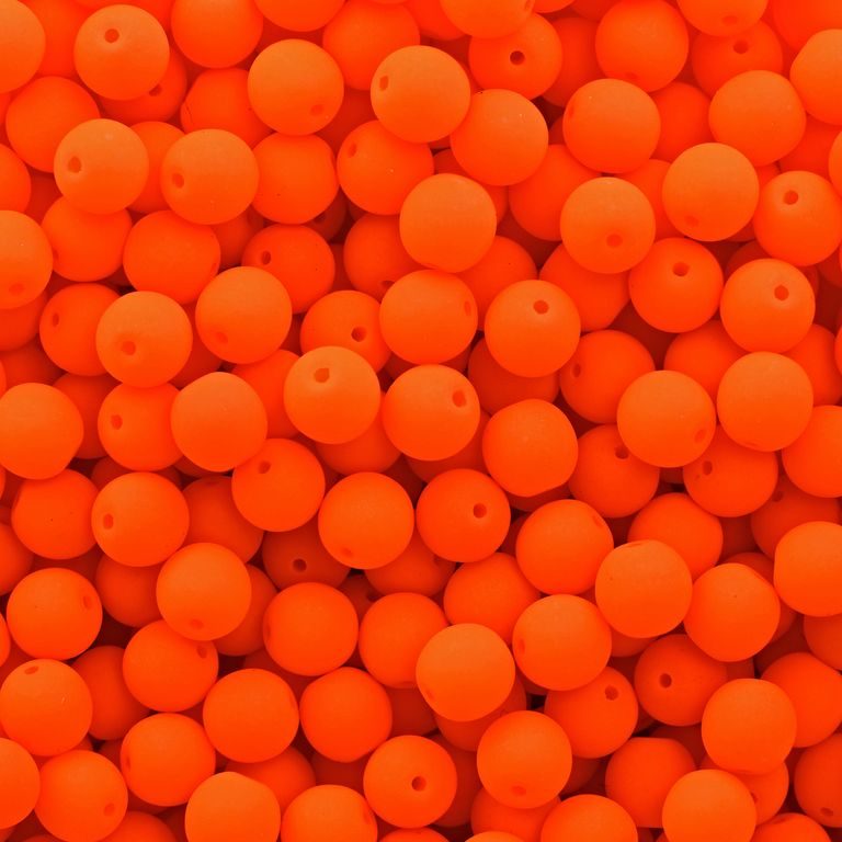 Mačkané koráliky Estrela NEON 4mm oranžové