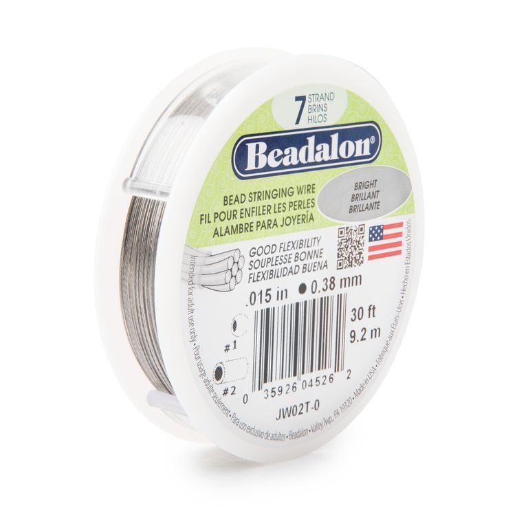 Beadalon transparentní lanko 7 vláken 0,38 mm/9m