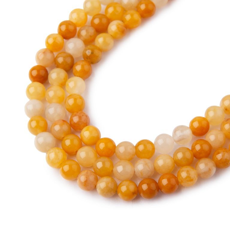 Yellow Jade beads 4mm