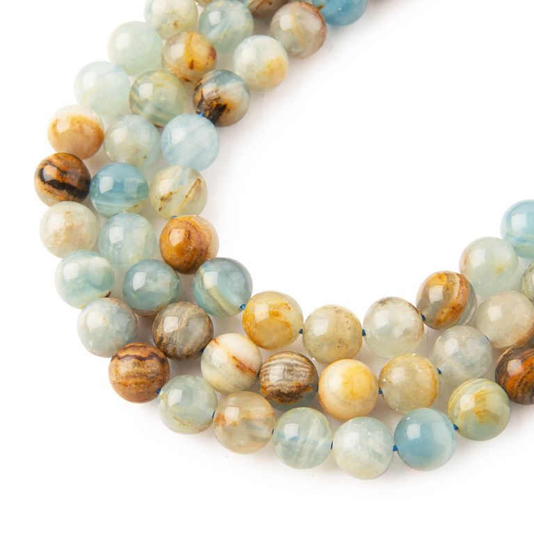 Blue Calcite Beads beads 6mm