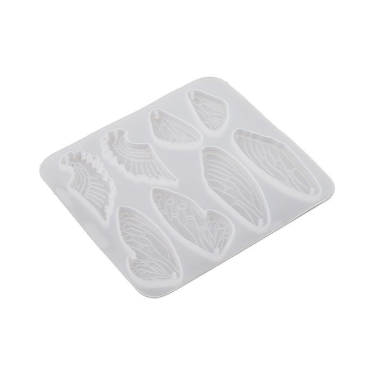 Silicone mould for casting resin mix of angel charms