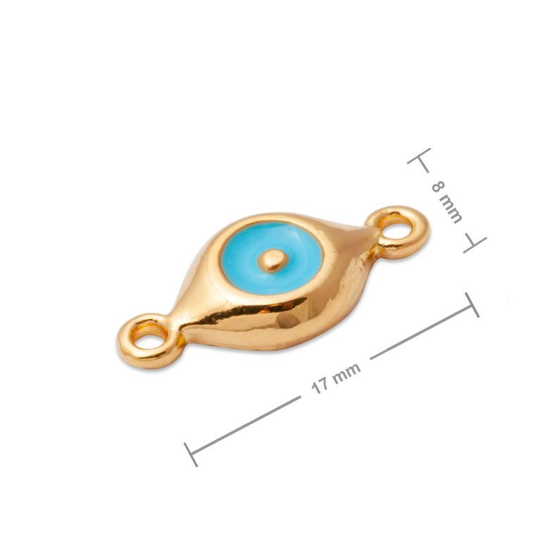 Manumi connector eye 17x8mm gold-plated