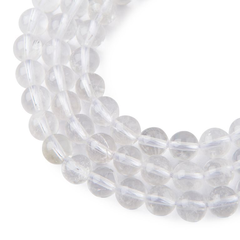 Clear Quartz - Rock Crystal beads 8mm