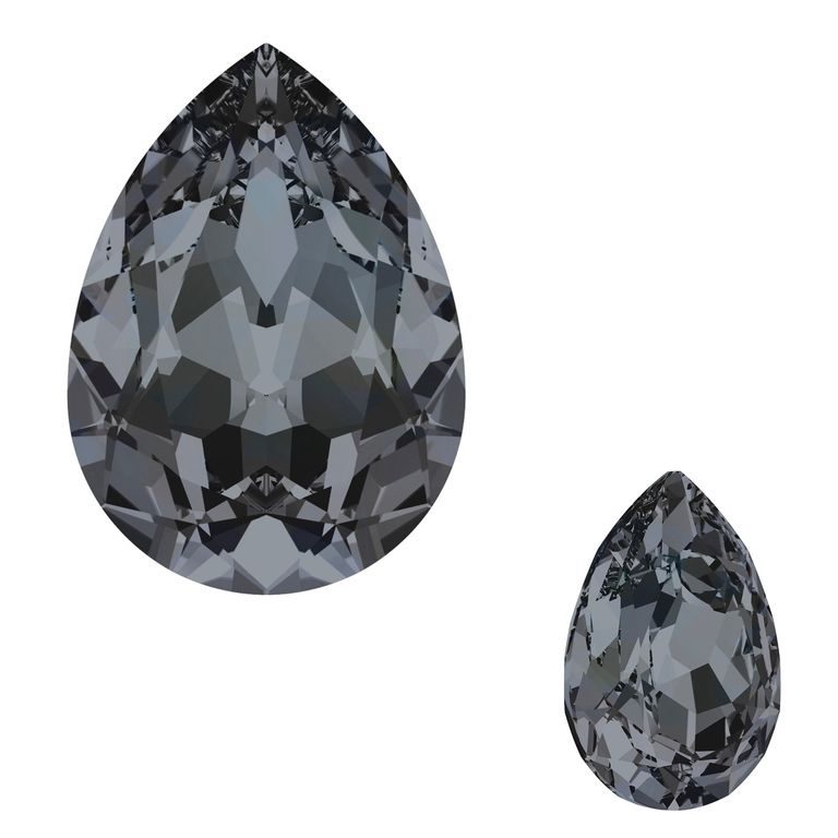 SWAROVSKI 4320 14X10 mm Crystal Silver Night F