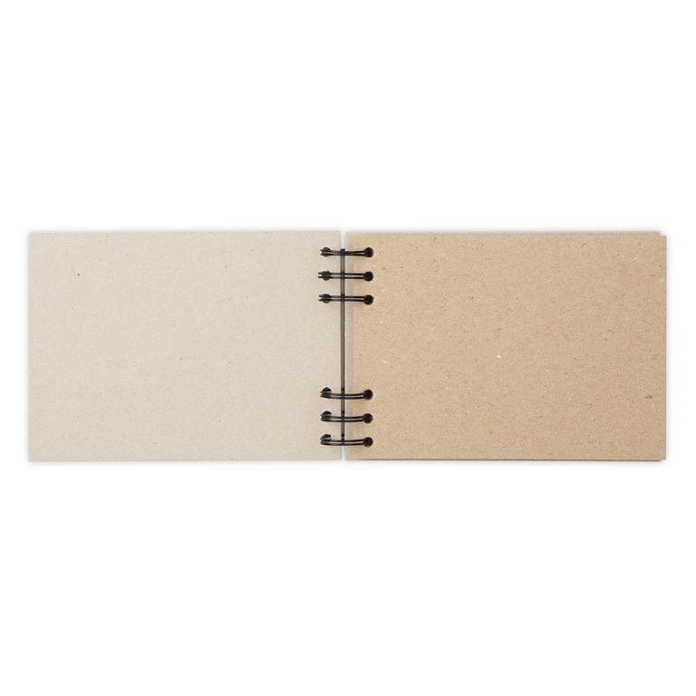 Scrapbookový krúžkový blok na šírku 35 listov A6 v prírodnej farbe 160-200g/m²