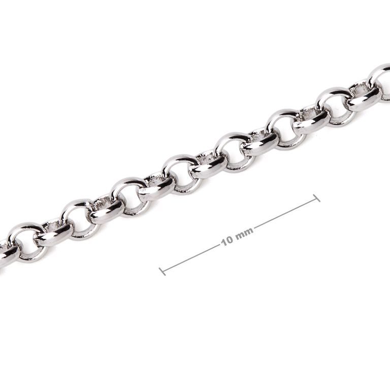 Rhodium-plated unfinished chain No.93