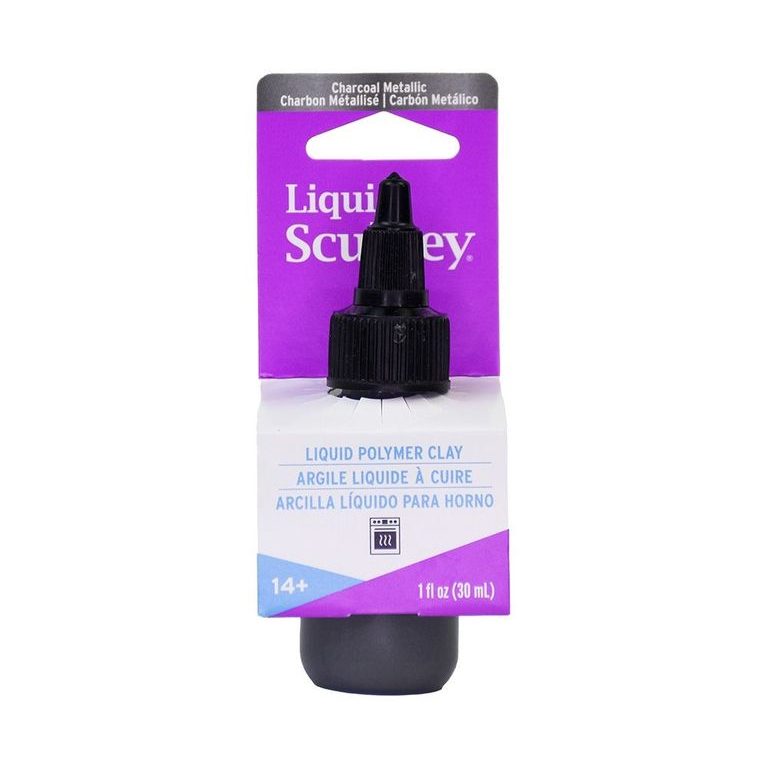 Sculpey liquid polymer clay 30ml metallic wood charcoal