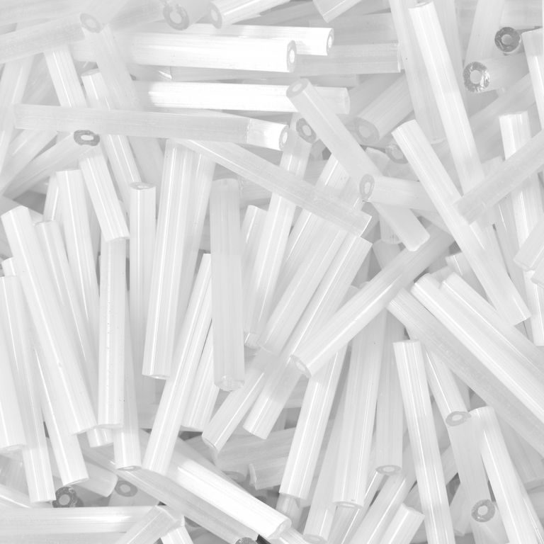 PRECIOSA glass tubes straight 20mm satin white