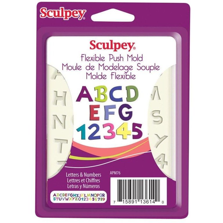 Sculpey mould alphabet letters and numbers