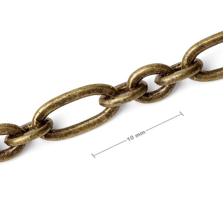 Unfinished jewellery chain antique brassný No.75