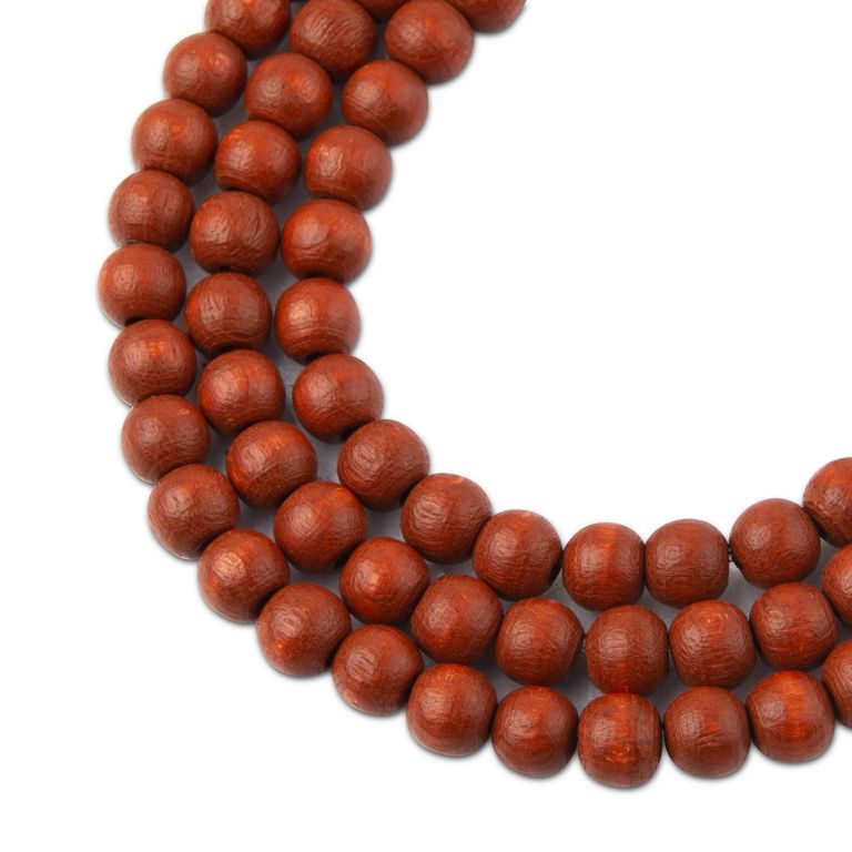 Manumi české dřevěné korálky 6 mm cihlové