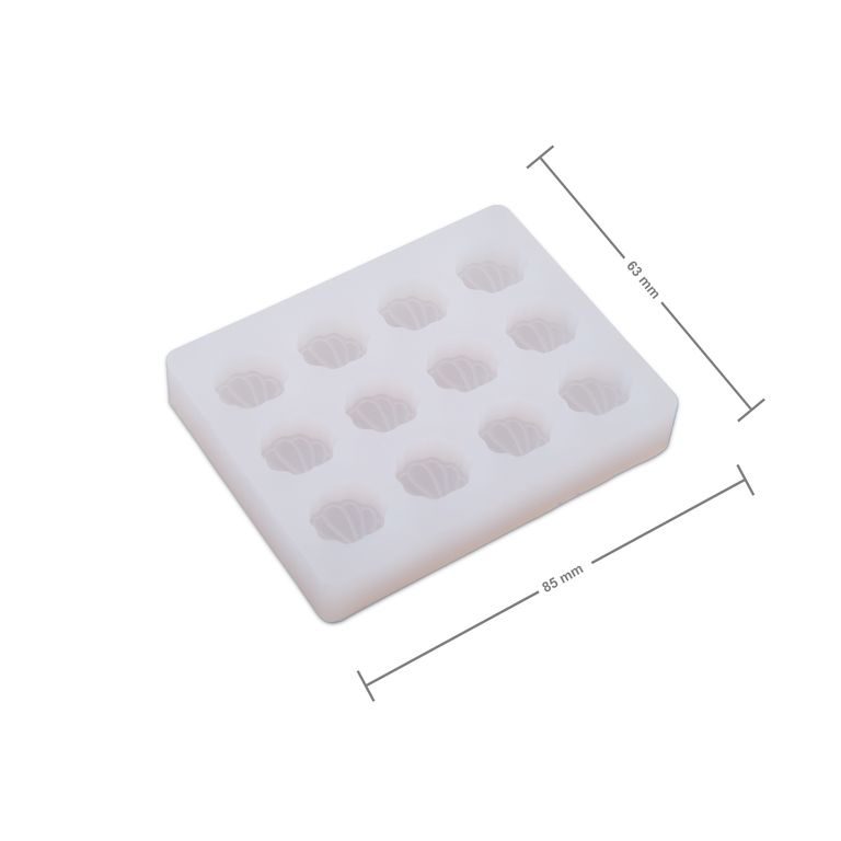 Manumi silikonová forma na odlévání kreativní hmoty 85 x 63 x 15 mm mušličky