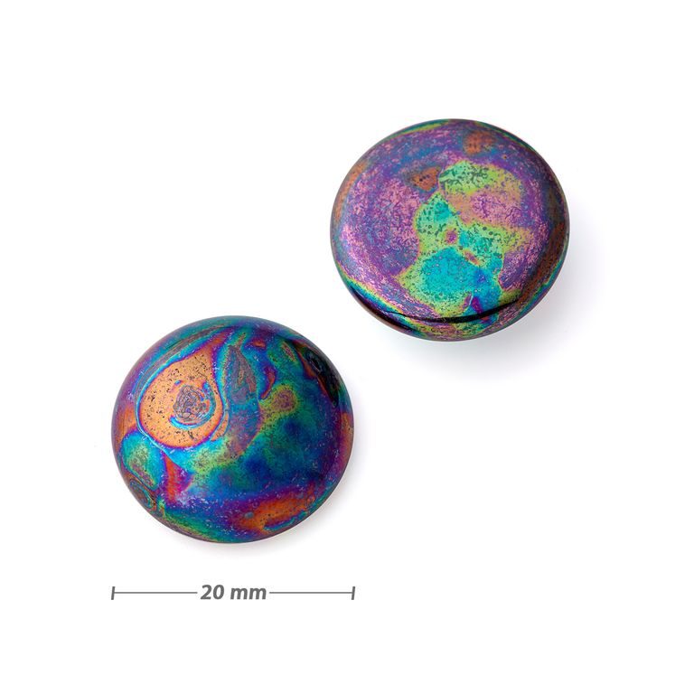 Czech glass cabochon 20mm iris