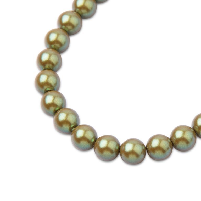 Preciosa kulatá perla MAXIMA 6 mm Pearlescent Khaki